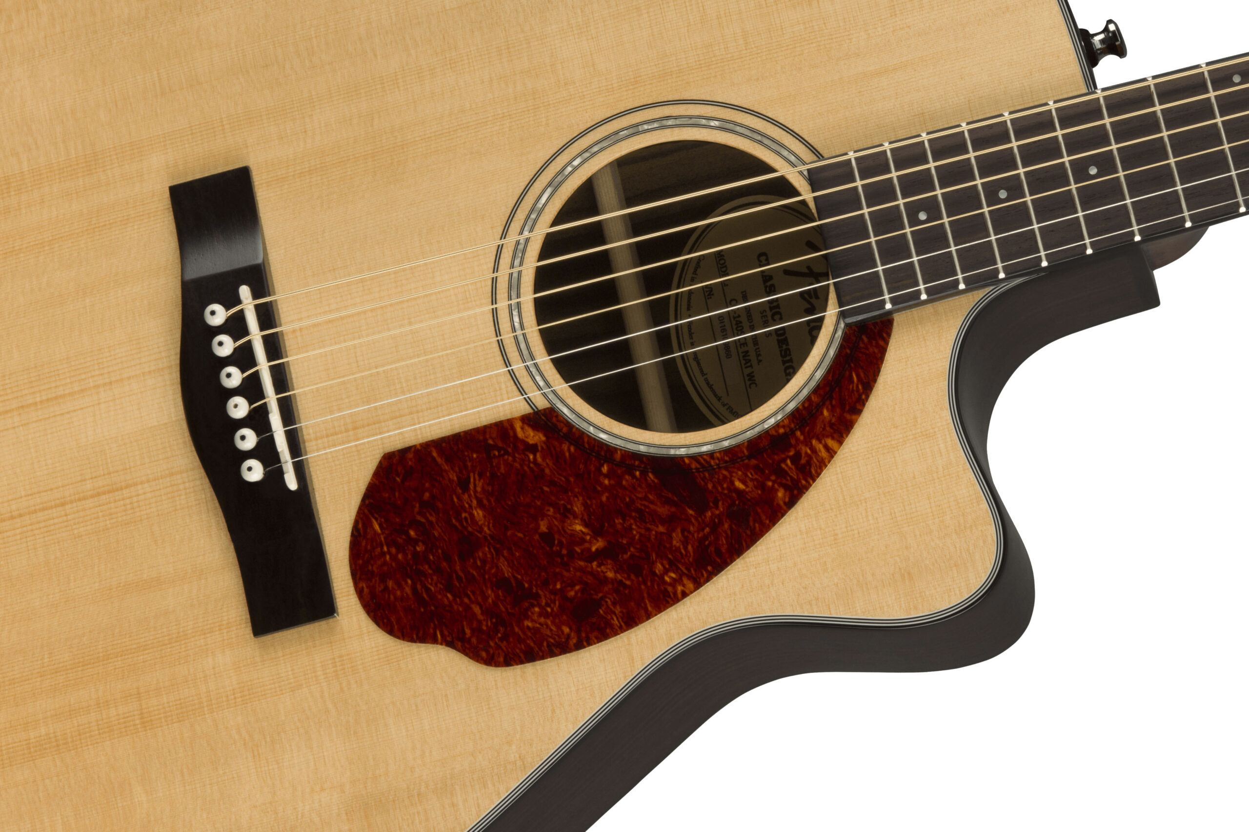 CC-140SCE Concert, Walnut Fingerboard, Natural with Case - Image 5
