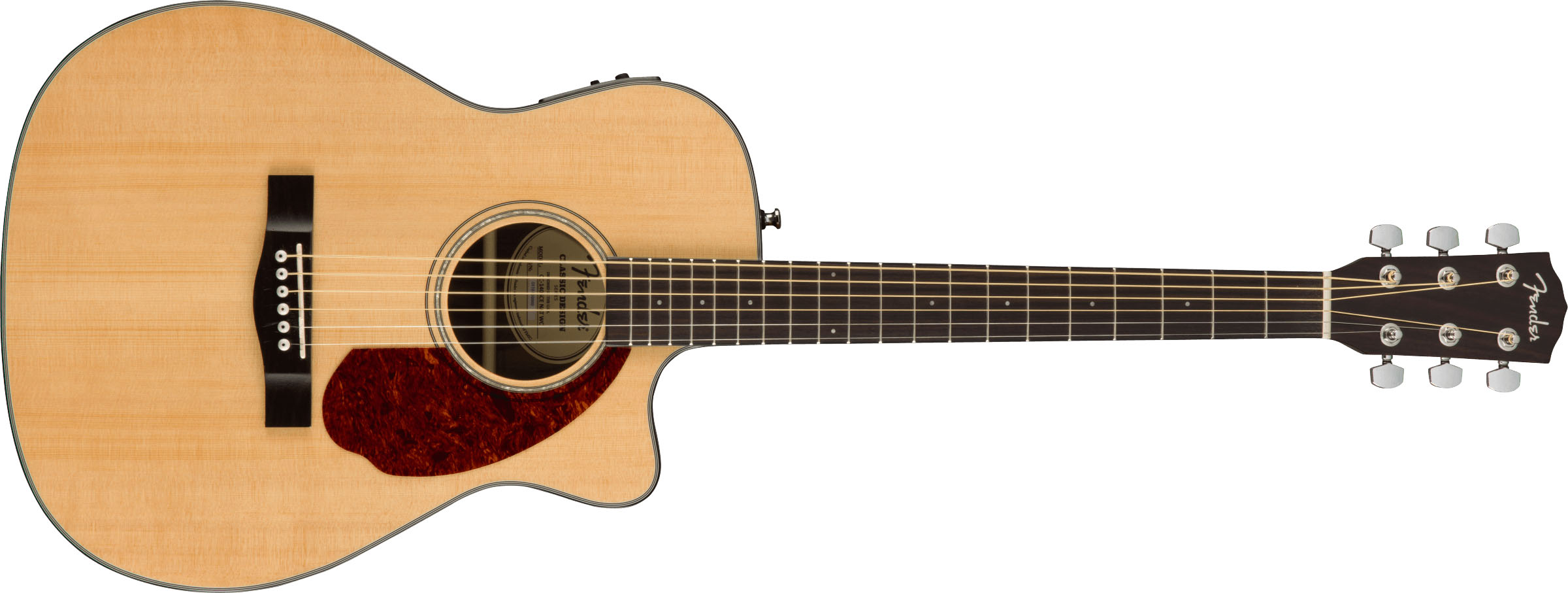 CC-140SCE Concert, Walnut Fingerboard, Natural with Case - Image 2