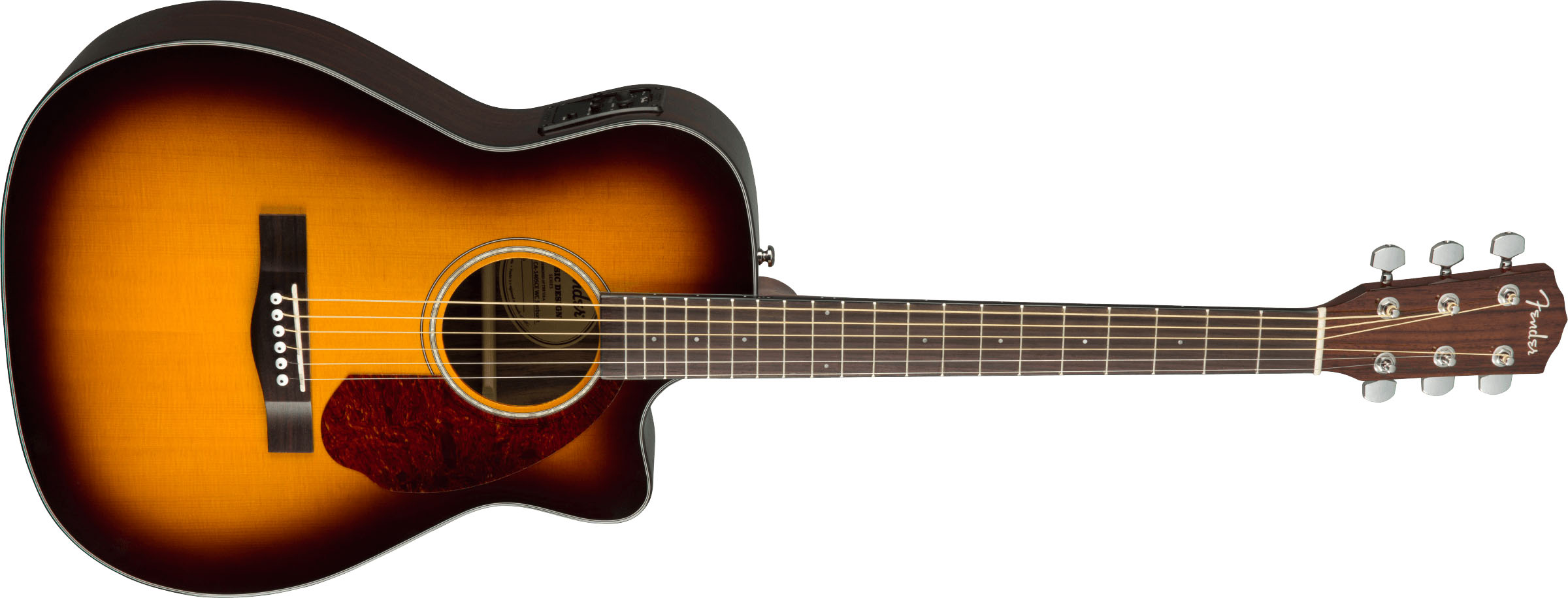 CC-140SCE Concert, Walnut Fingerboard, Sunburst w/case - Image 4