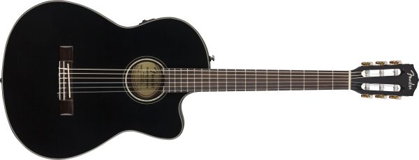CN-140SCE Nylon Thinline, Walnut Fingerboard, Black w/case - Image 2