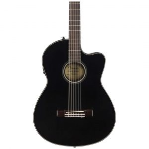 CN-140SCE Nylon Thinline, Walnut Fingerboard, Black w/case