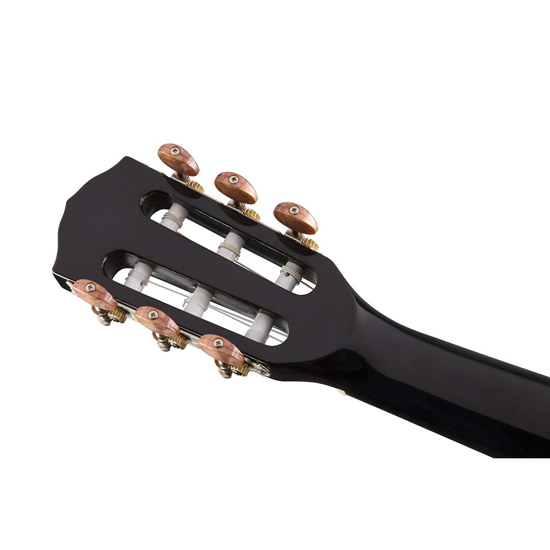 CN-140SCE Nylon Thinline, Walnut Fingerboard, Black w/case - Image 8