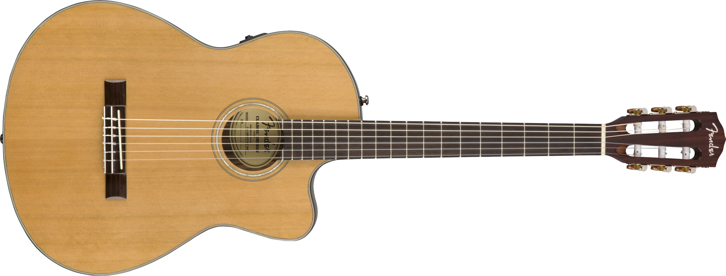 CN-140SCE Nylon Thinline, Walnut Fingerboard, Natural w/Case - Image 2