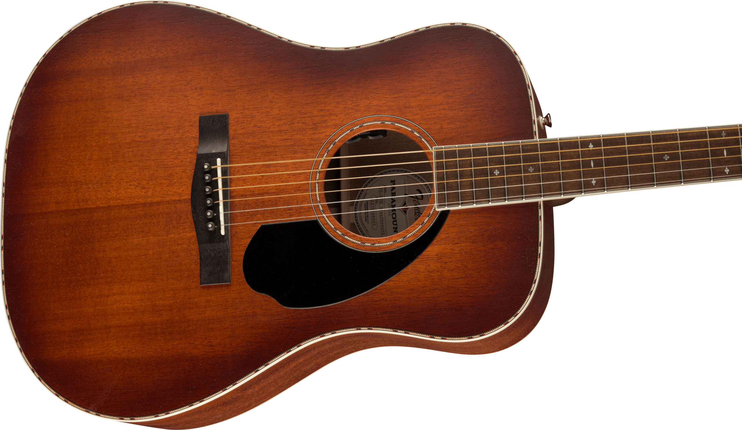PD-220E Dreadnought, All Mahogany, Ovangkol Fingerboard, Aged Cognac Burst - Image 5