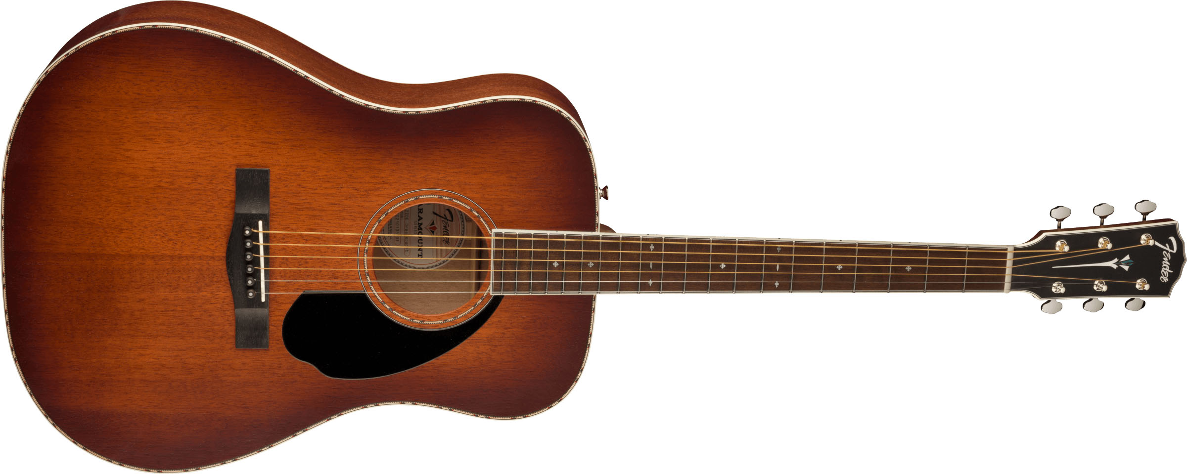 PD-220E Dreadnought, All Mahogany, Ovangkol Fingerboard, Aged Cognac Burst - Image 4