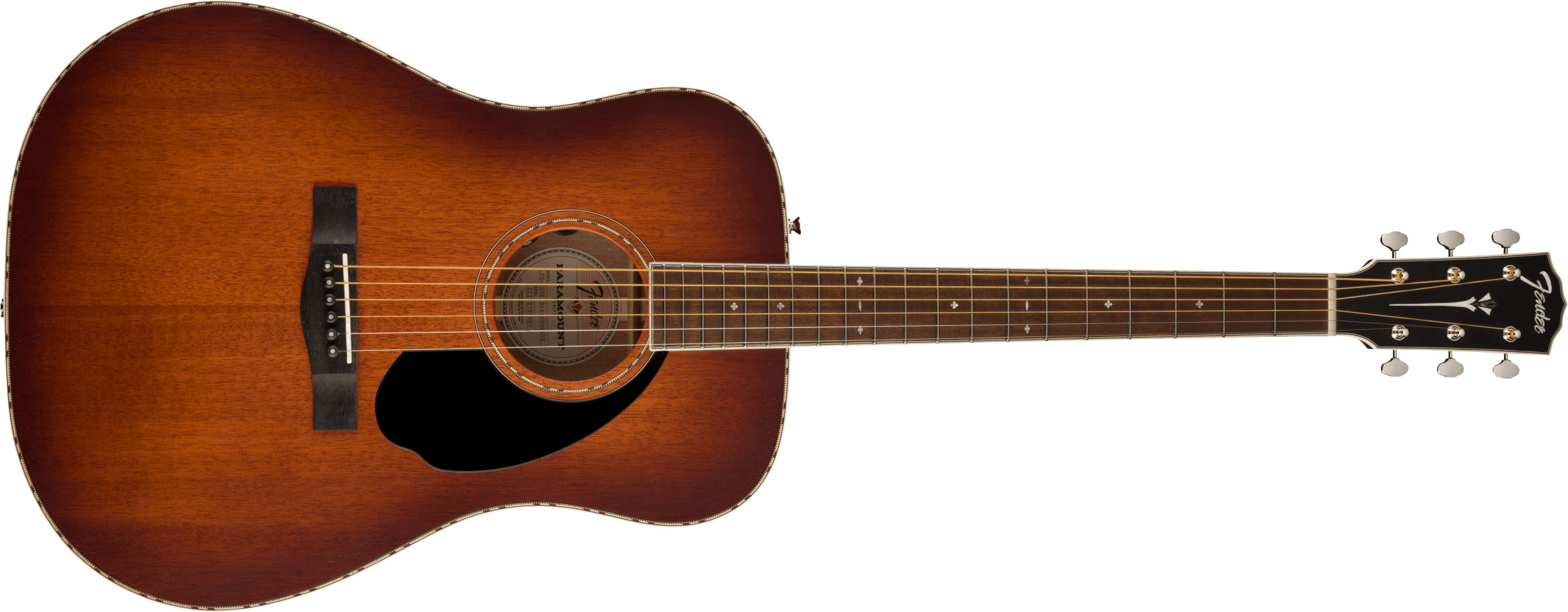 PD-220E Dreadnought, All Mahogany, Ovangkol Fingerboard, Aged Cognac Burst - Image 2