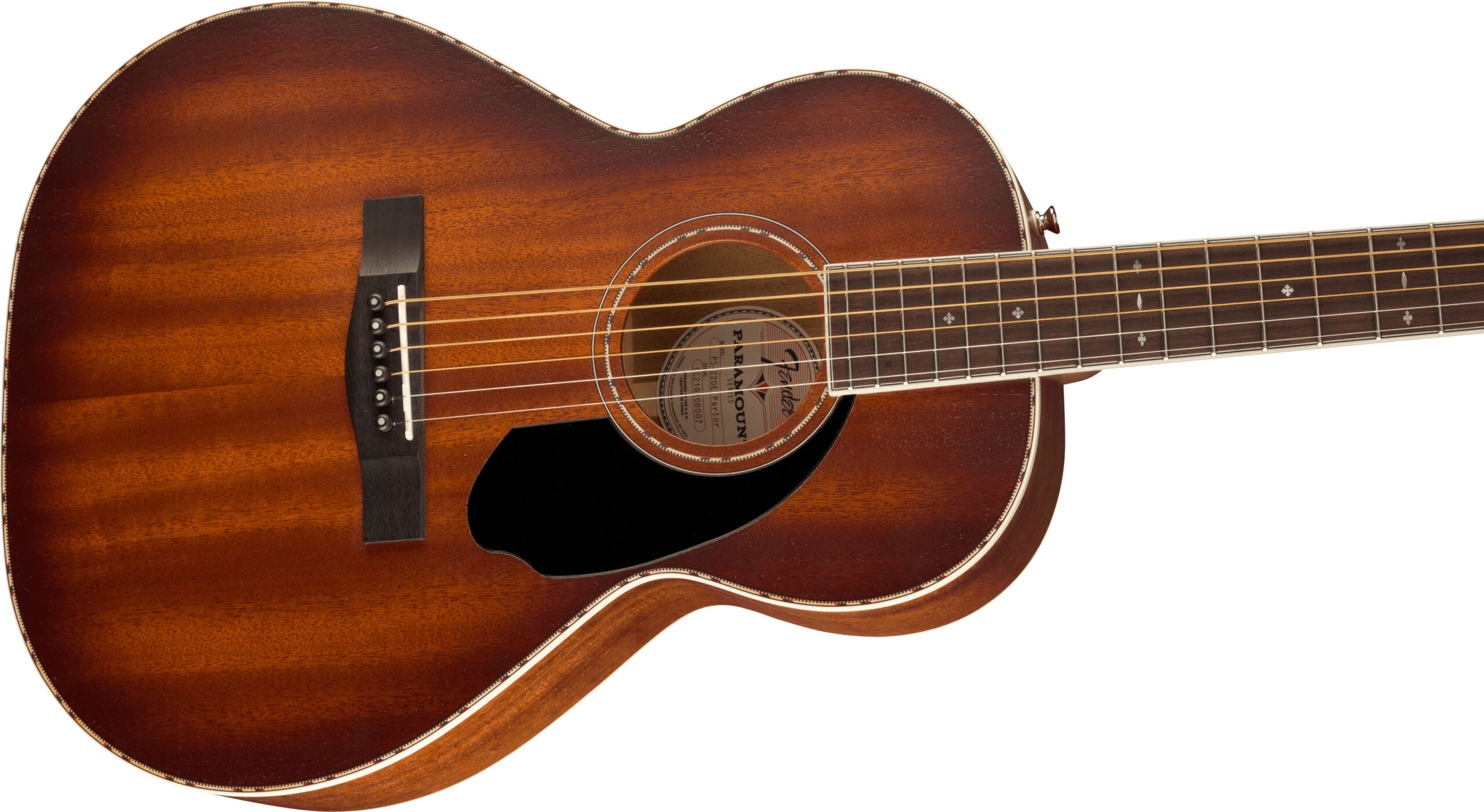 PS-220E Parlor, All Mahogany, Ovangkol Fingerboard, Aged Cognac Burst - Image 5