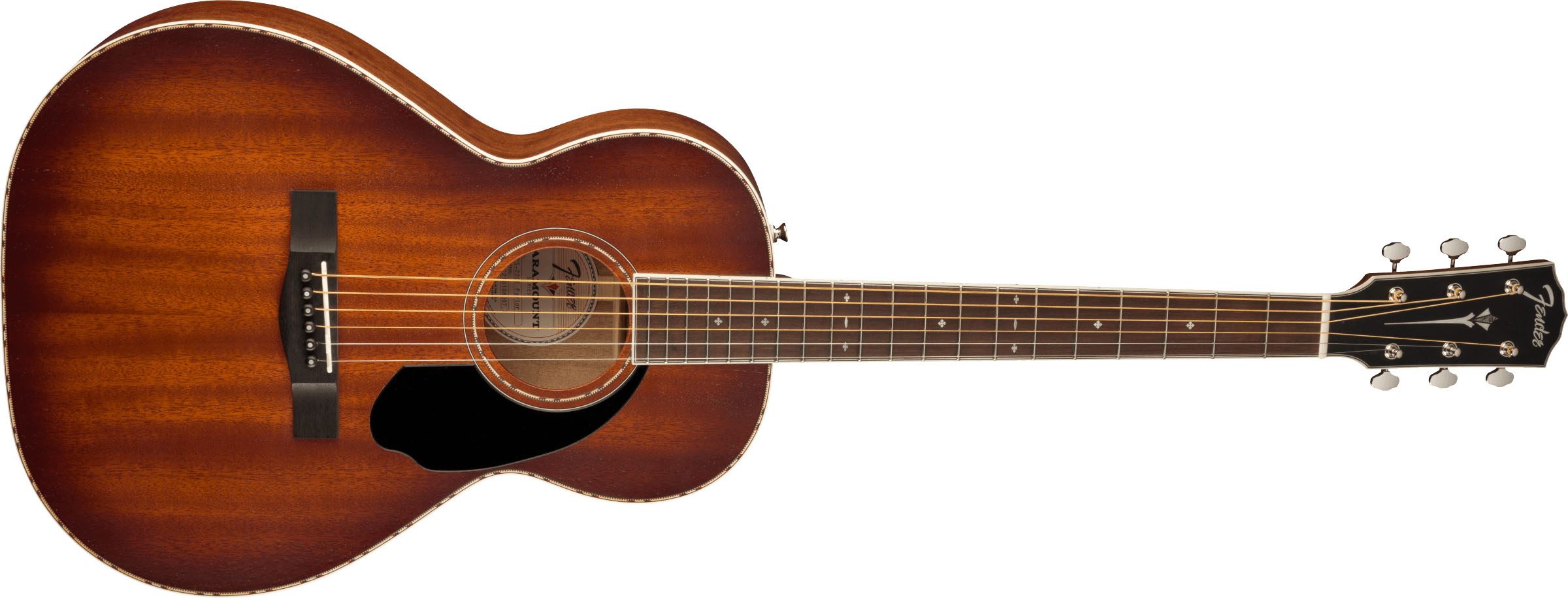 PS-220E Parlor, All Mahogany, Ovangkol Fingerboard, Aged Cognac Burst - Image 4