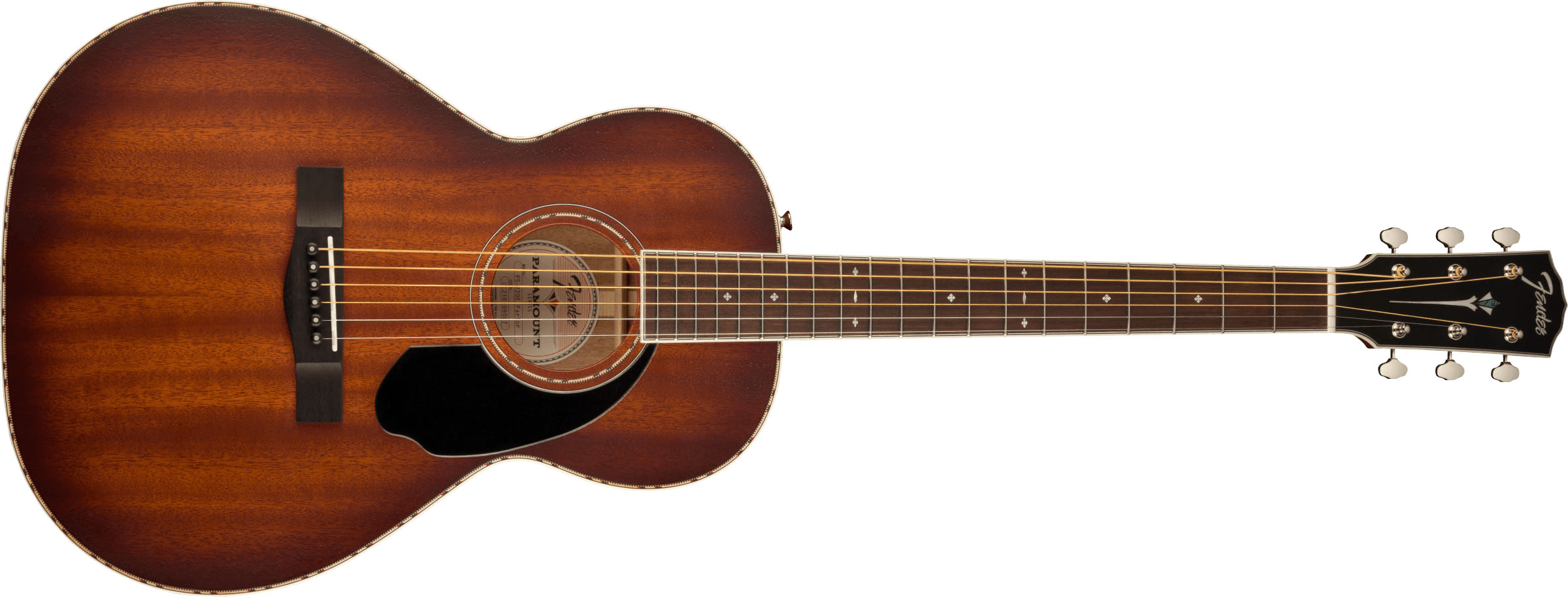 PS-220E Parlor, All Mahogany, Ovangkol Fingerboard, Aged Cognac Burst - Image 2