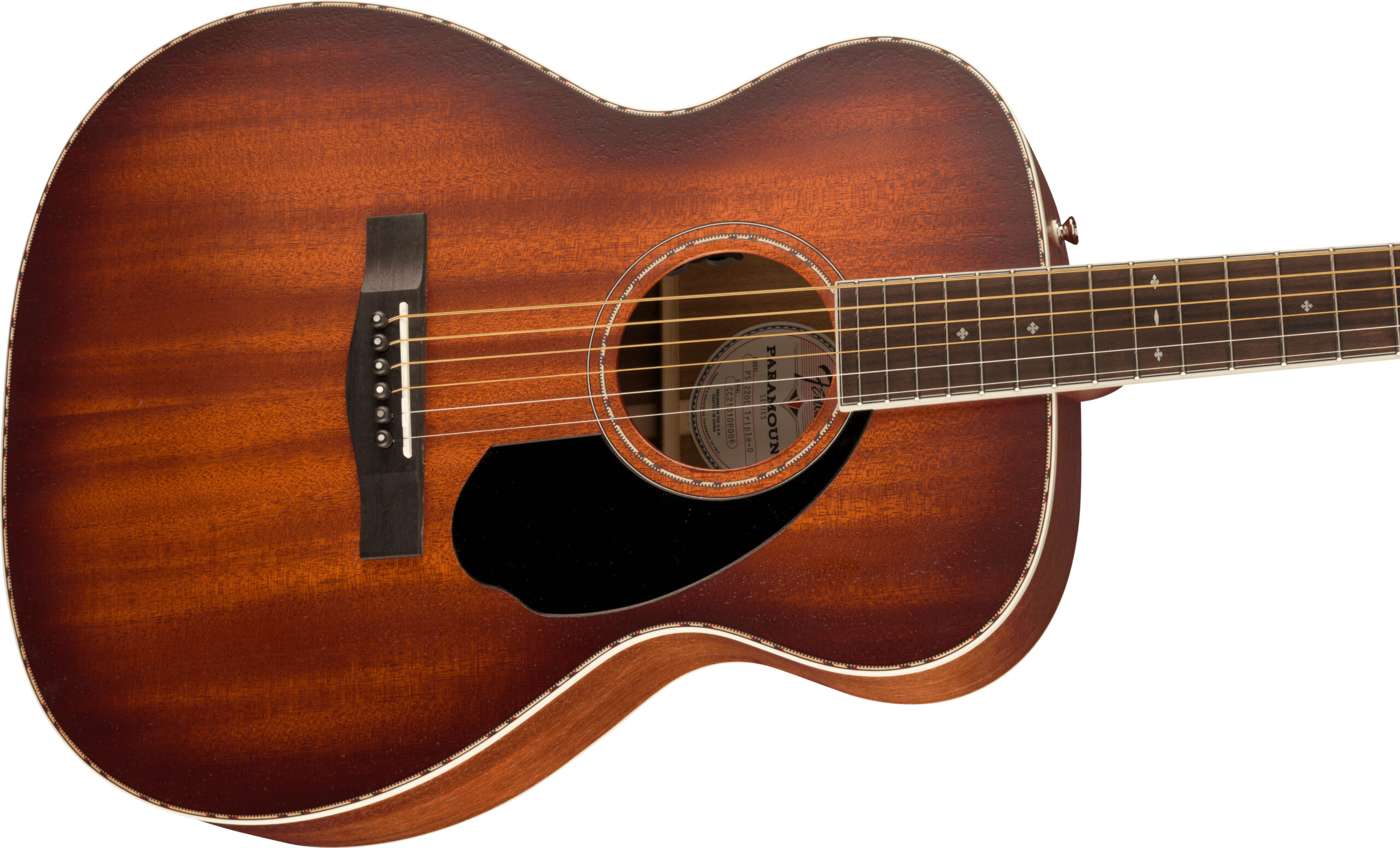 PO-220E Orchestra, All Mahogany, Ovangkol Fingerboard, Aged Cognac Burst - Image 5