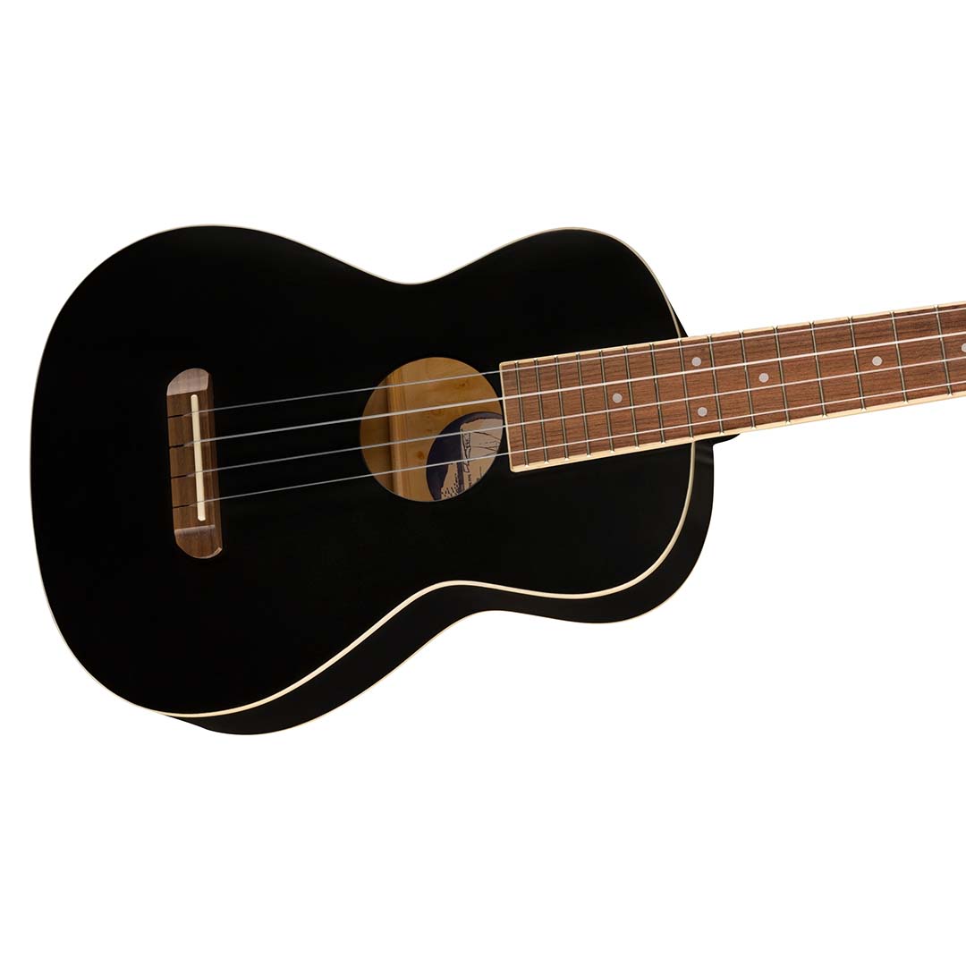 Avalon Tenor Ukulele, Walnut Fingerboard, Black - Image 4