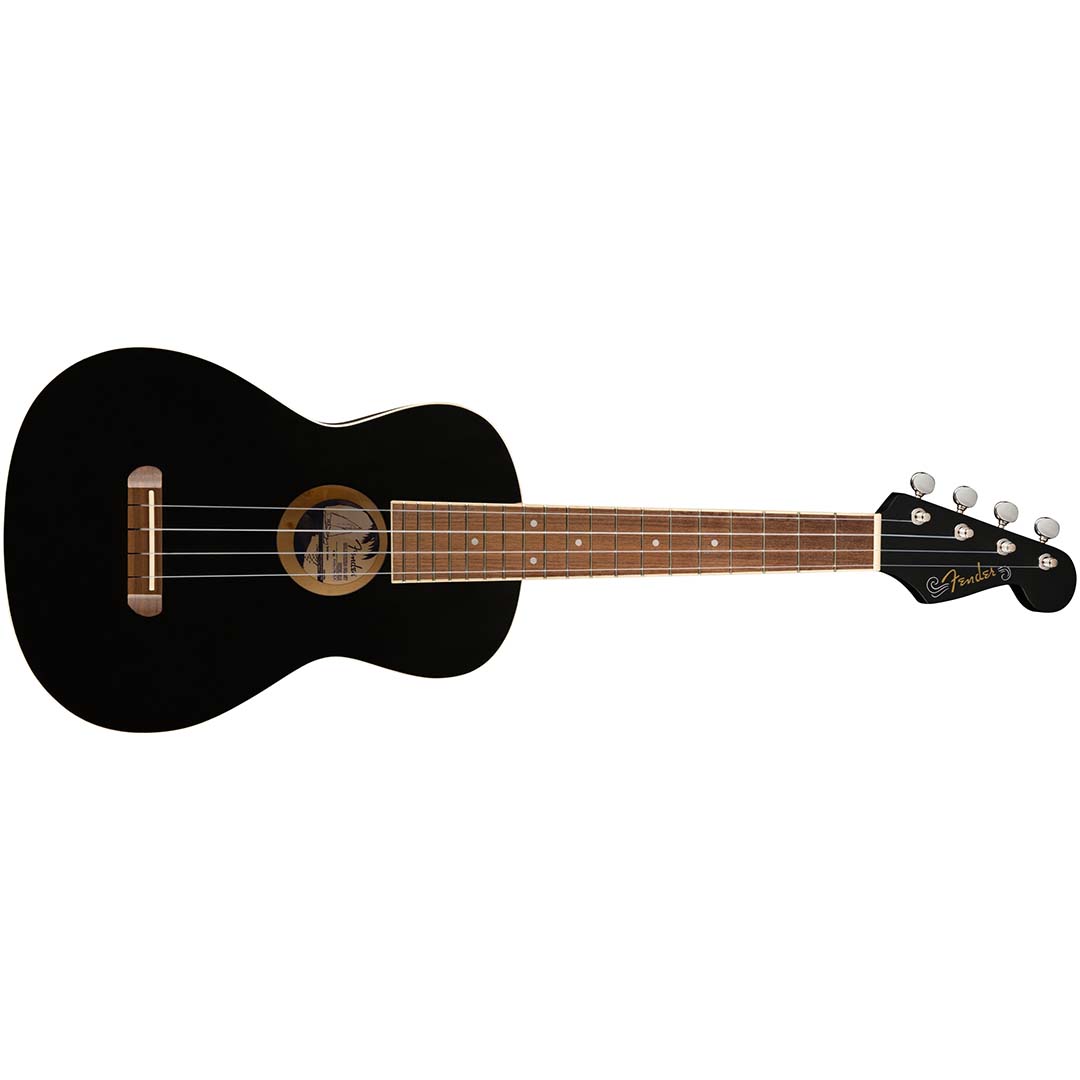 Avalon Tenor Ukulele, Walnut Fingerboard, Black - Image 2