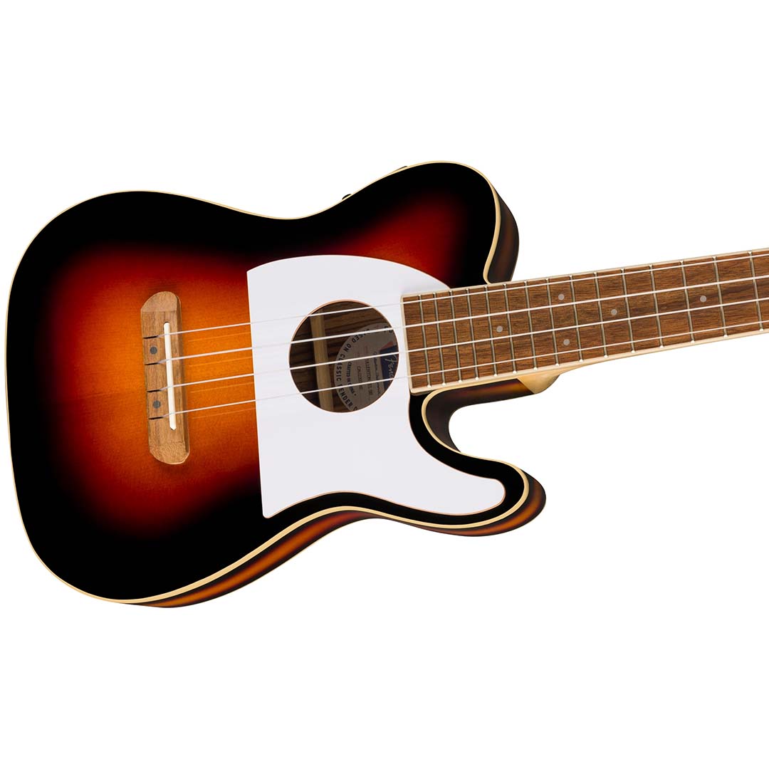 Fullerton Tele® Uke, Walnut Fingerboard, White Pickguard, 2-Color Sunburst - Image 5