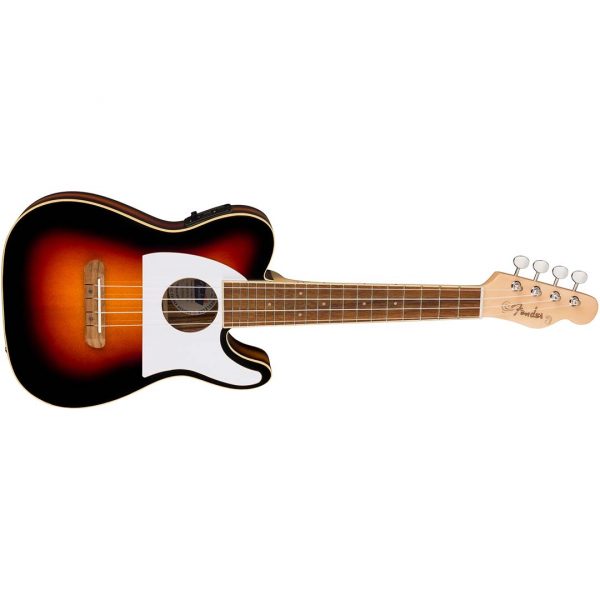 Fullerton Tele® Uke, Walnut Fingerboard, White Pickguard, 2-Color Sunburst - Image 4