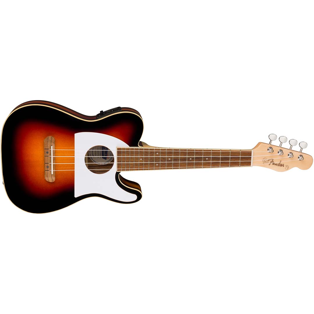 Fullerton Tele® Uke, Walnut Fingerboard, White Pickguard, 2-Color Sunburst - Image 4