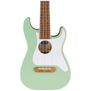 Fullerton Strat® Uke, Walnut Fingerboard, White Pickguard, Surf Green