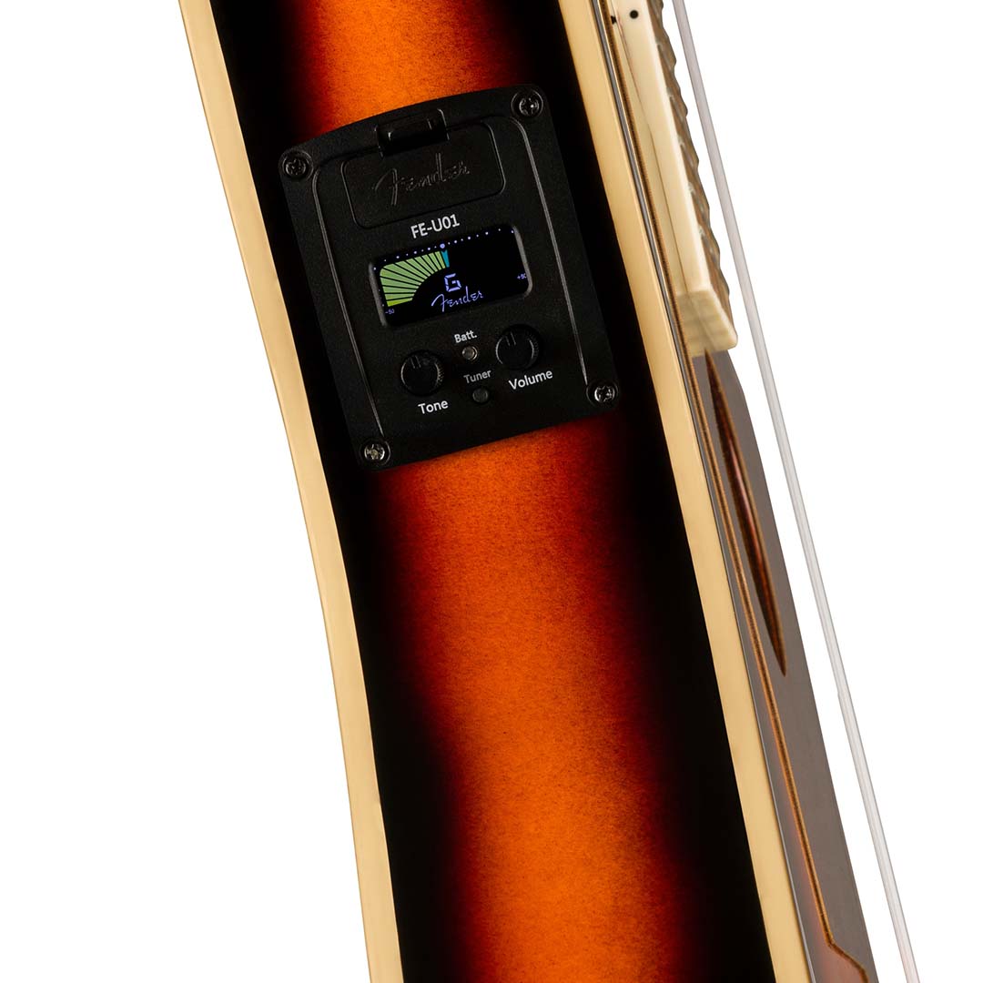 Fullerton Jazzmaster® Uke, Walnut Fingerboard, Tortoiseshell Pickguard, 3-Color Sunburst - Image 8