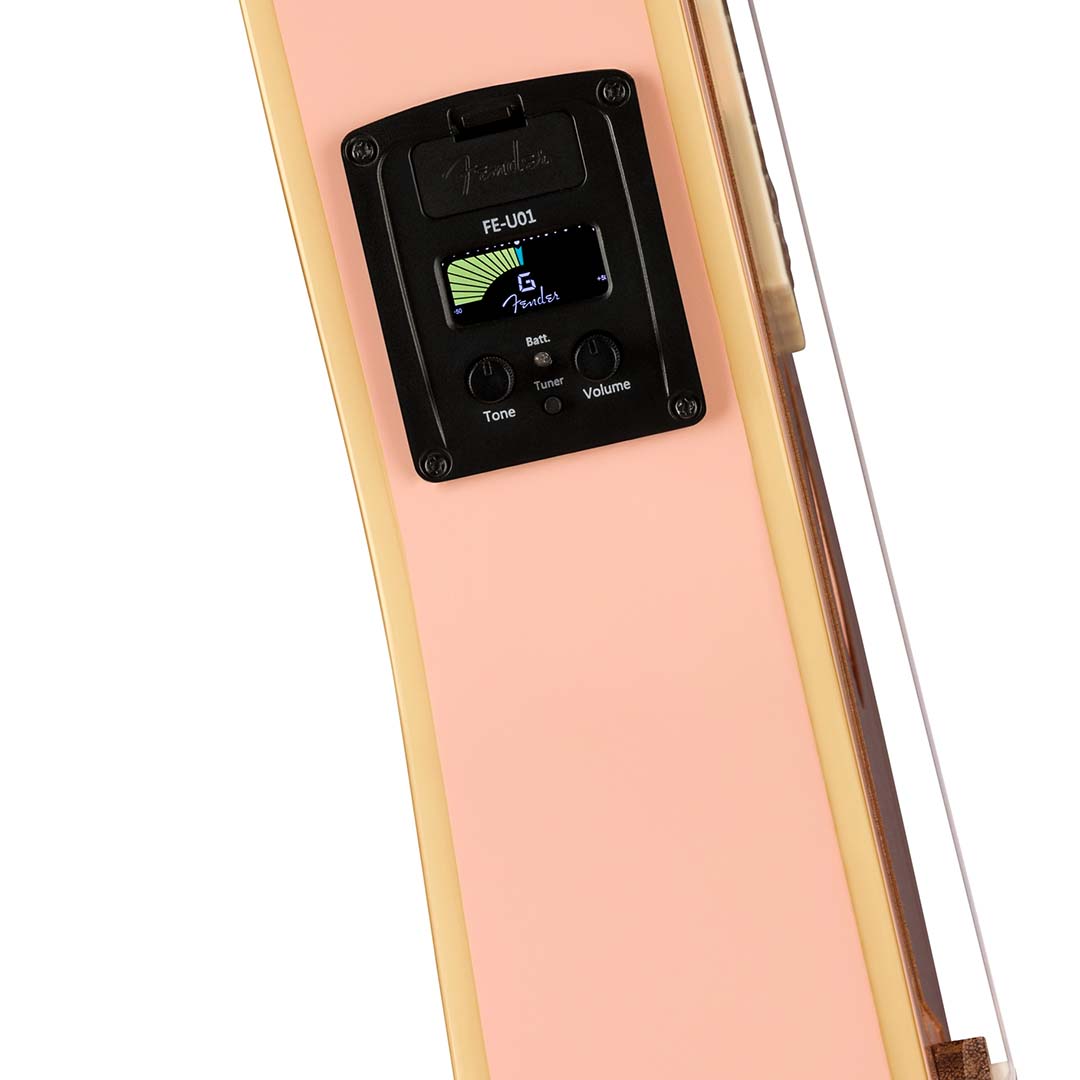 Fullerton Jazzmaster® Uke, Walnut Fingerboard, Tortoiseshell Pickguard, Shell Pink - Image 8