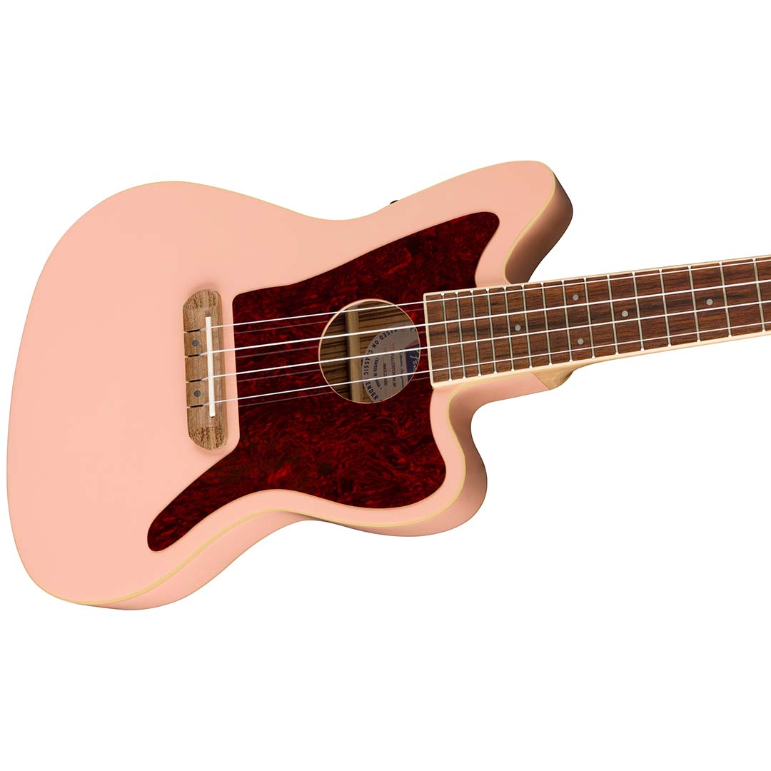 Fullerton Jazzmaster® Uke, Walnut Fingerboard, Tortoiseshell Pickguard, Shell Pink - Image 5
