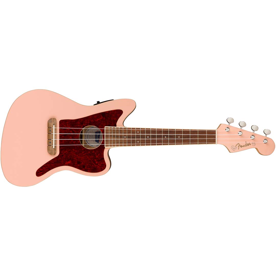 Fullerton Jazzmaster® Uke, Walnut Fingerboard, Tortoiseshell Pickguard, Shell Pink - Image 2