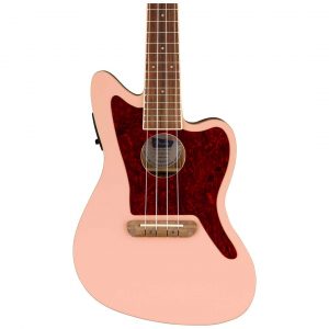 Fullerton Jazzmaster® Uke, Walnut Fingerboard, Tortoiseshell Pickguard, Shell Pink