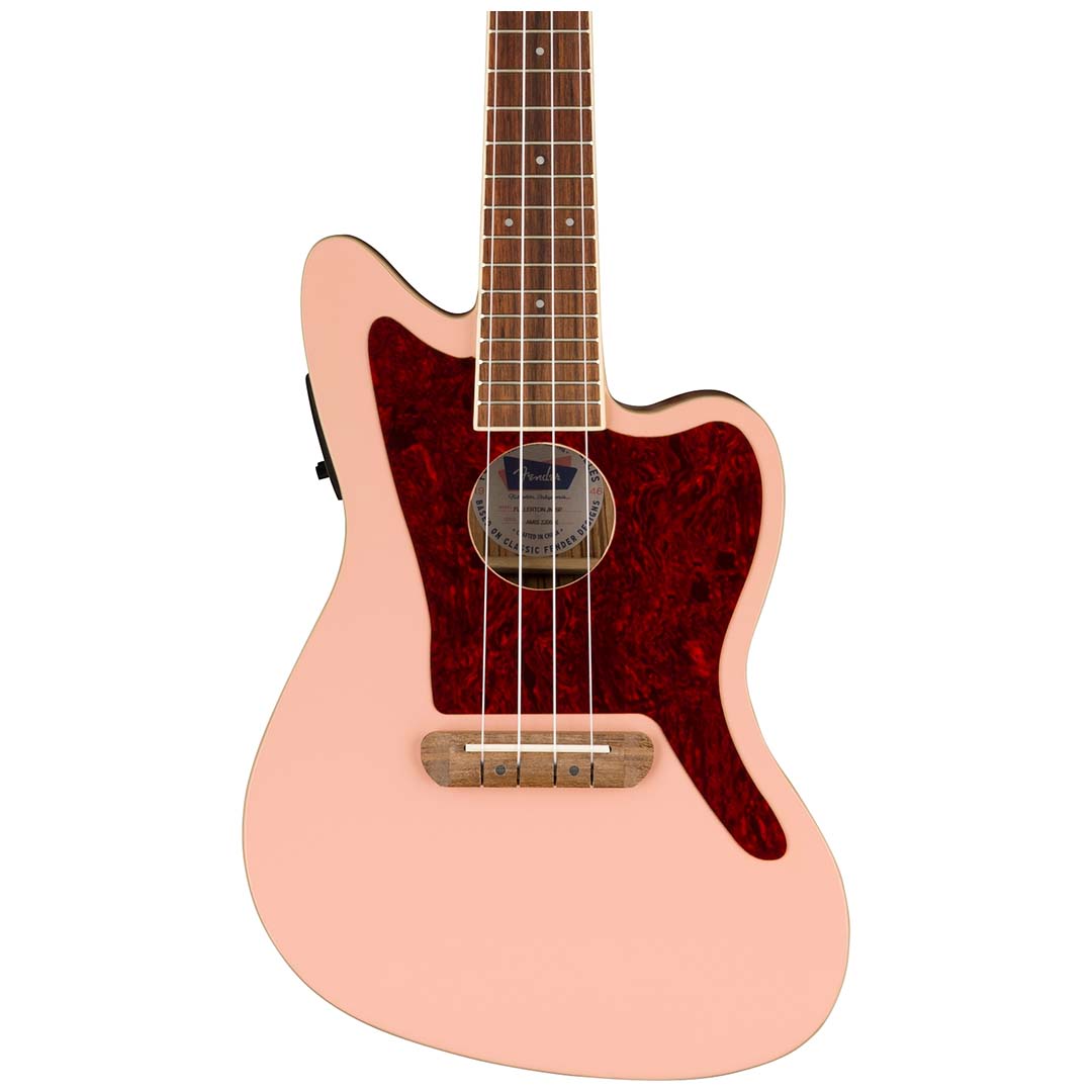 Fullerton Jazzmaster® Uke, Walnut Fingerboard, Tortoiseshell Pickguard, Shell Pink