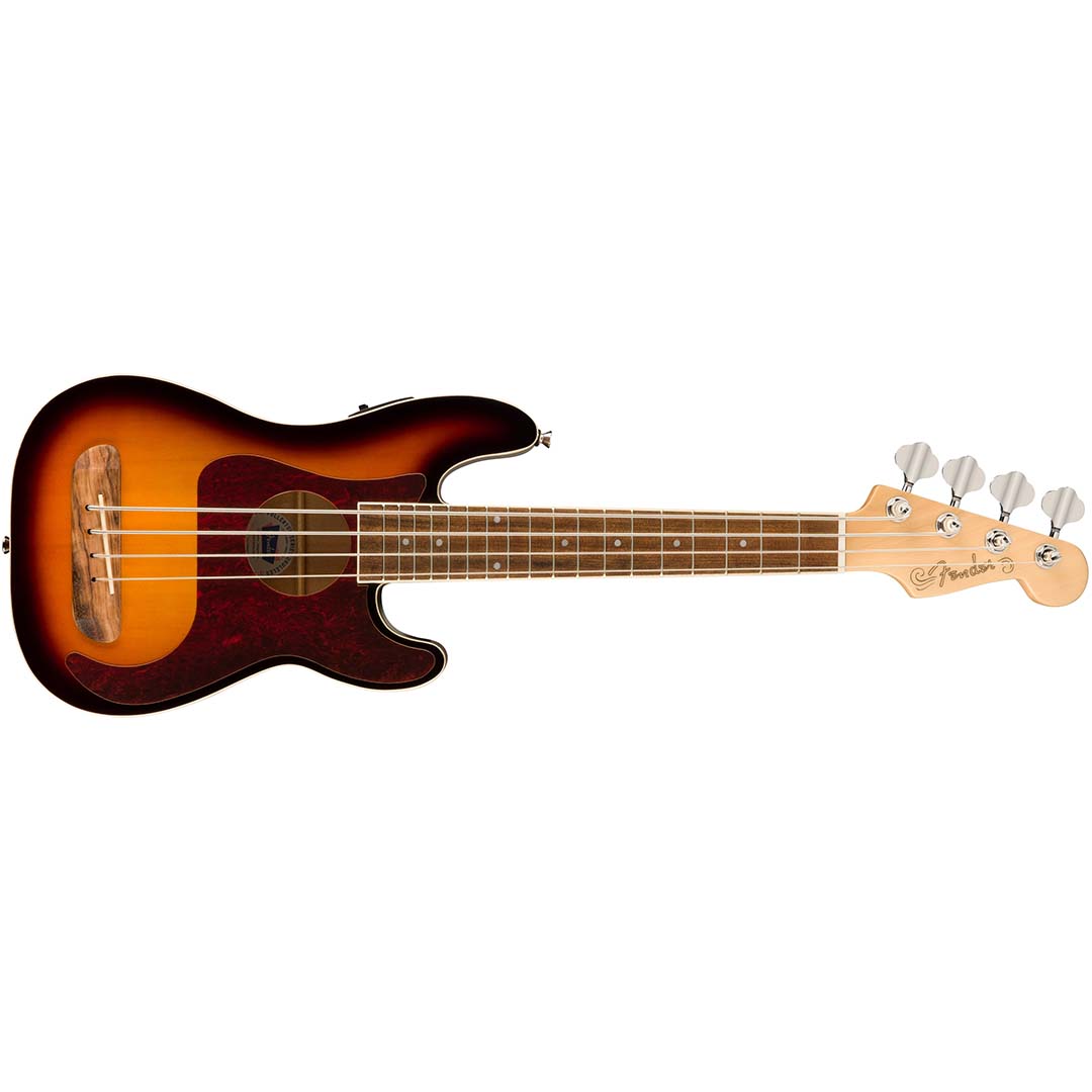 Fullerton Precision Bass® Uke, Walnut Fingerboard, Tortoiseshell Pickguard, 3-Color Sunburst - Image 2