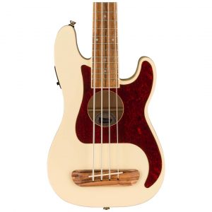 Fullerton Precision Bass® Uke, Walnut Fingerboard, Tortoiseshell Pickguard, Olympic White