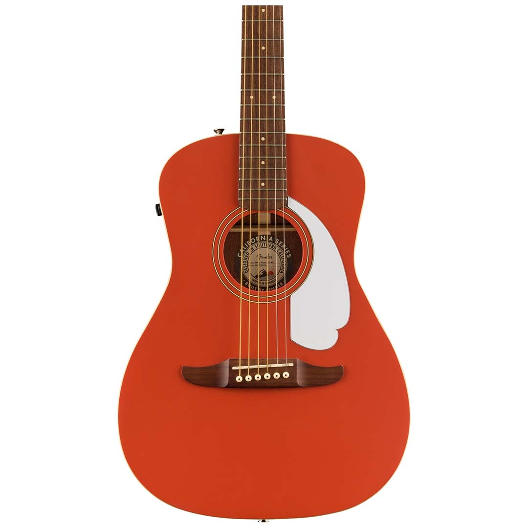 Malibu Player, Walnut Fingerboard, White Pickguard, Fiesta Red