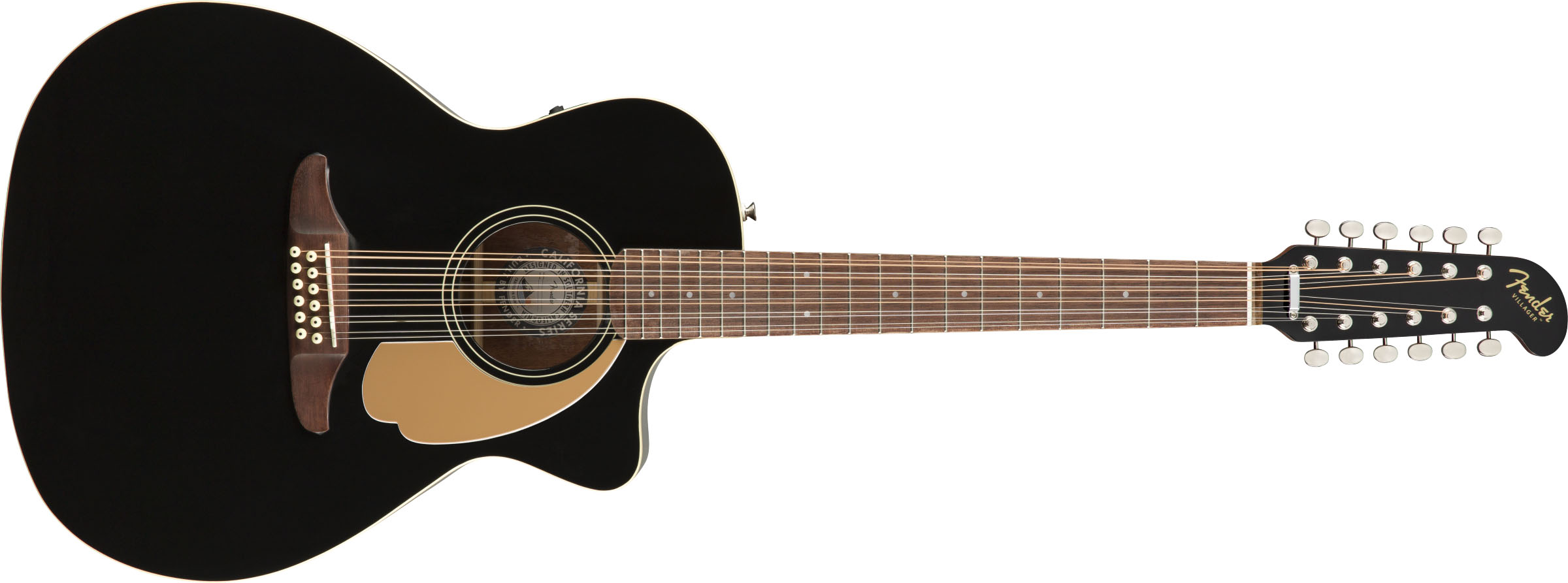 Villager 12-String, Walnut Fingerboard, Black V3 - Image 2