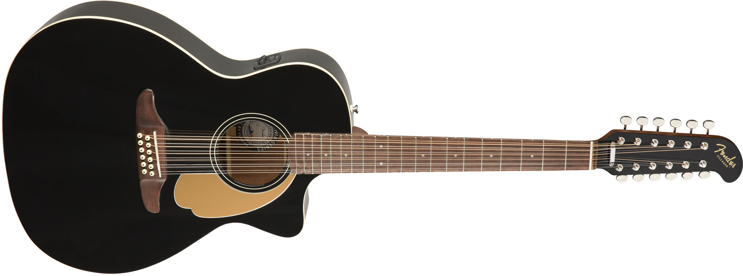 Villager 12-String, Walnut Fingerboard, Black V3 - Image 4
