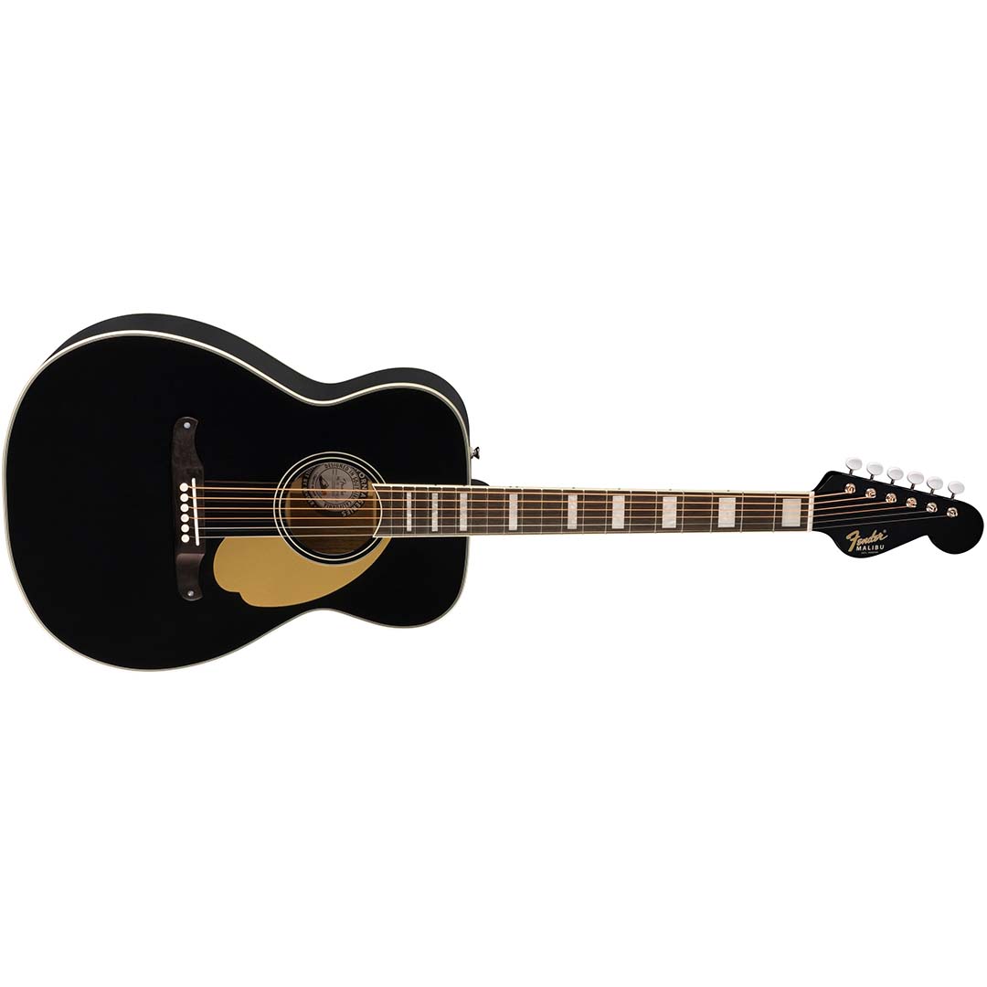 Malibu Vintage, Ovangkol Fingerboard, Gold Pickguard, Black - Image 4