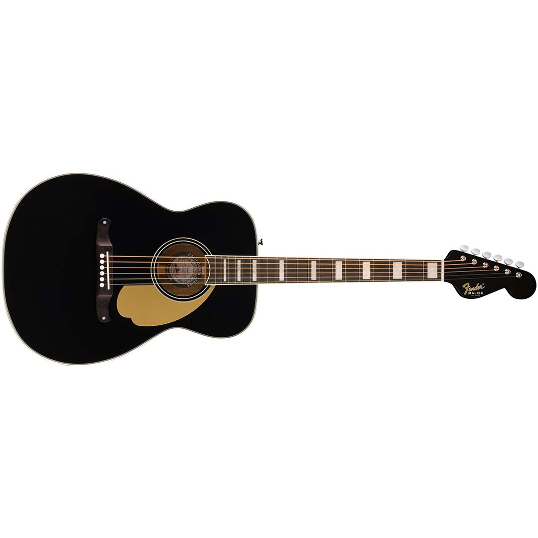 Malibu Vintage, Ovangkol Fingerboard, Gold Pickguard, Black - Image 2