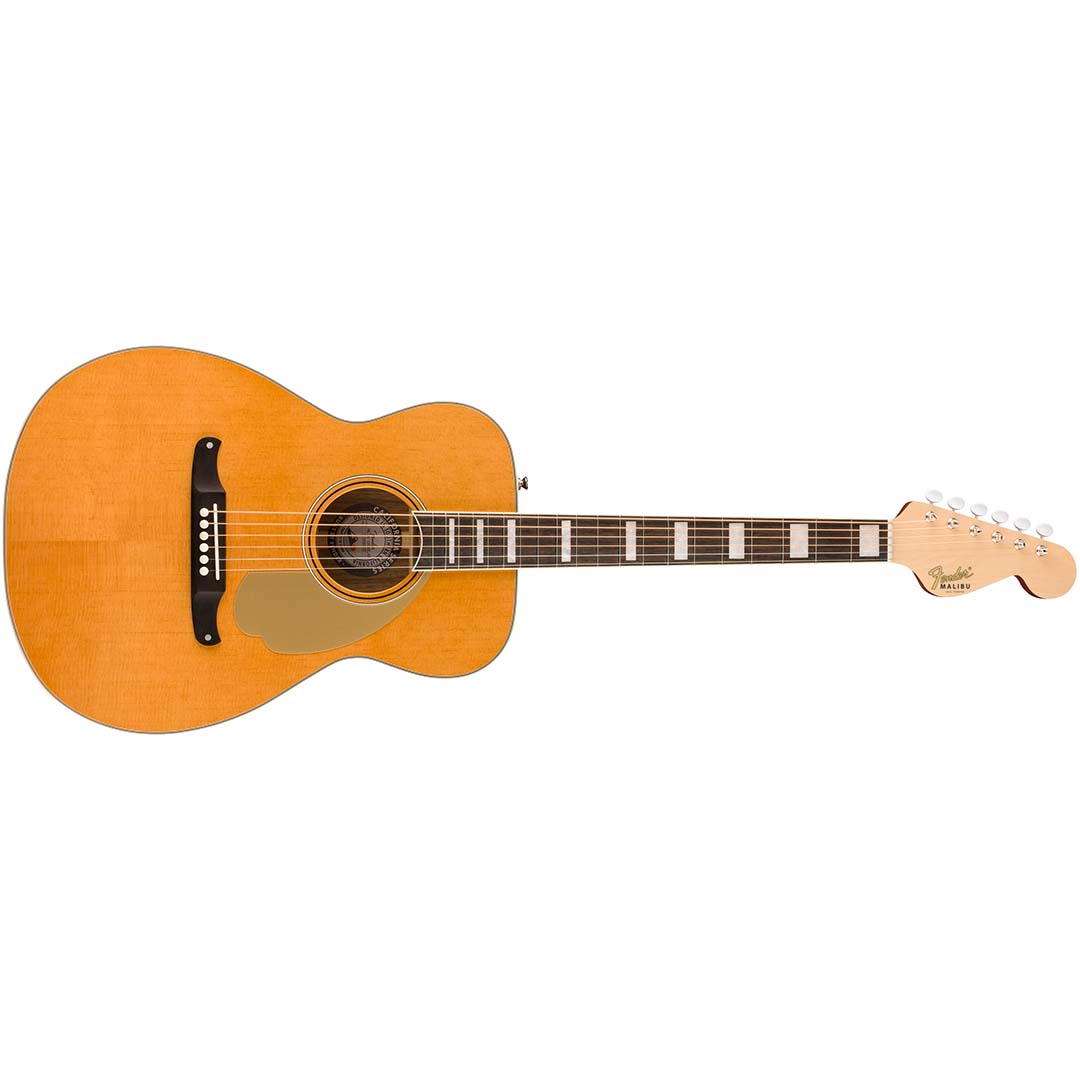 Malibu Vintage, Ovangkol Fingerboard, Gold Pickguard, Aged Natural - Image 2