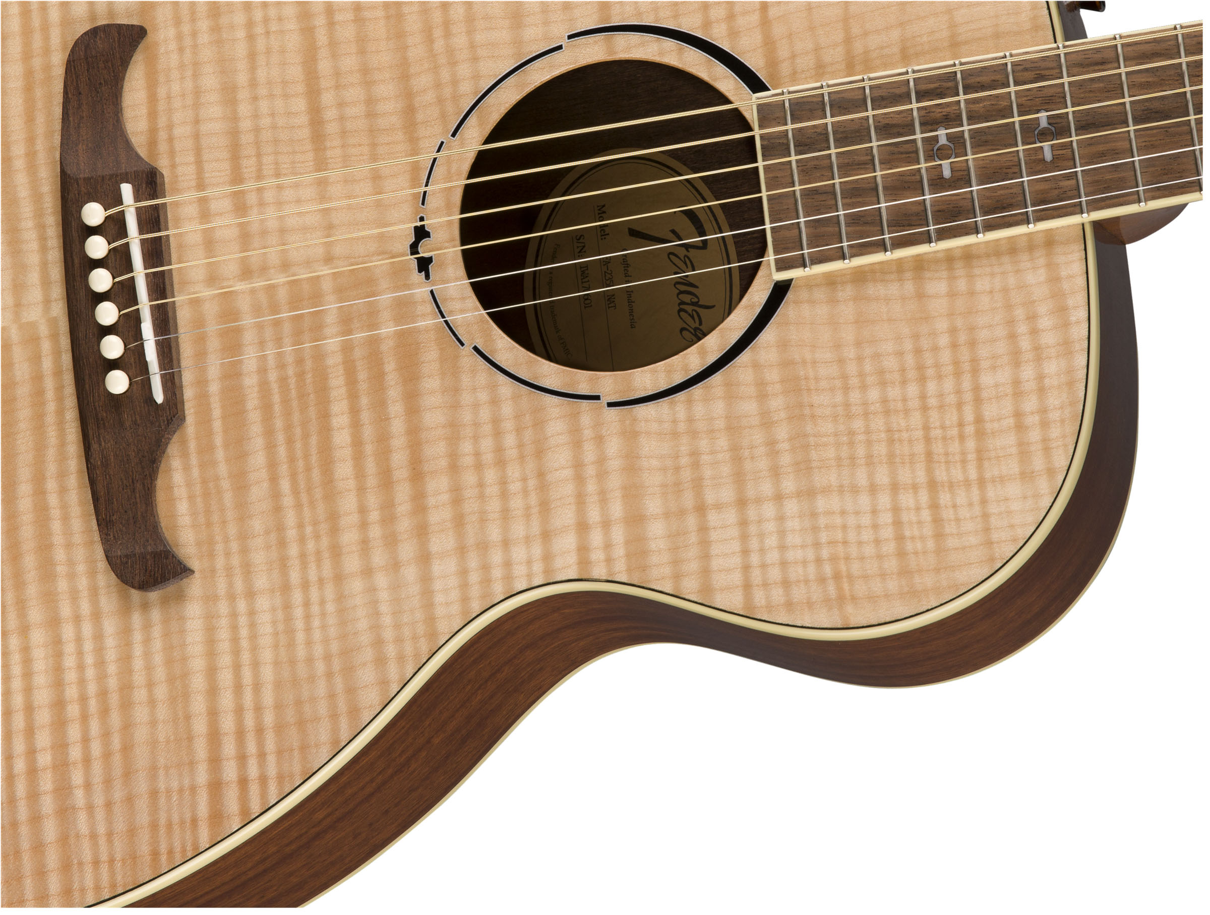 FA-235E Concert, Walnut Fingerboard, Natural - Image 5