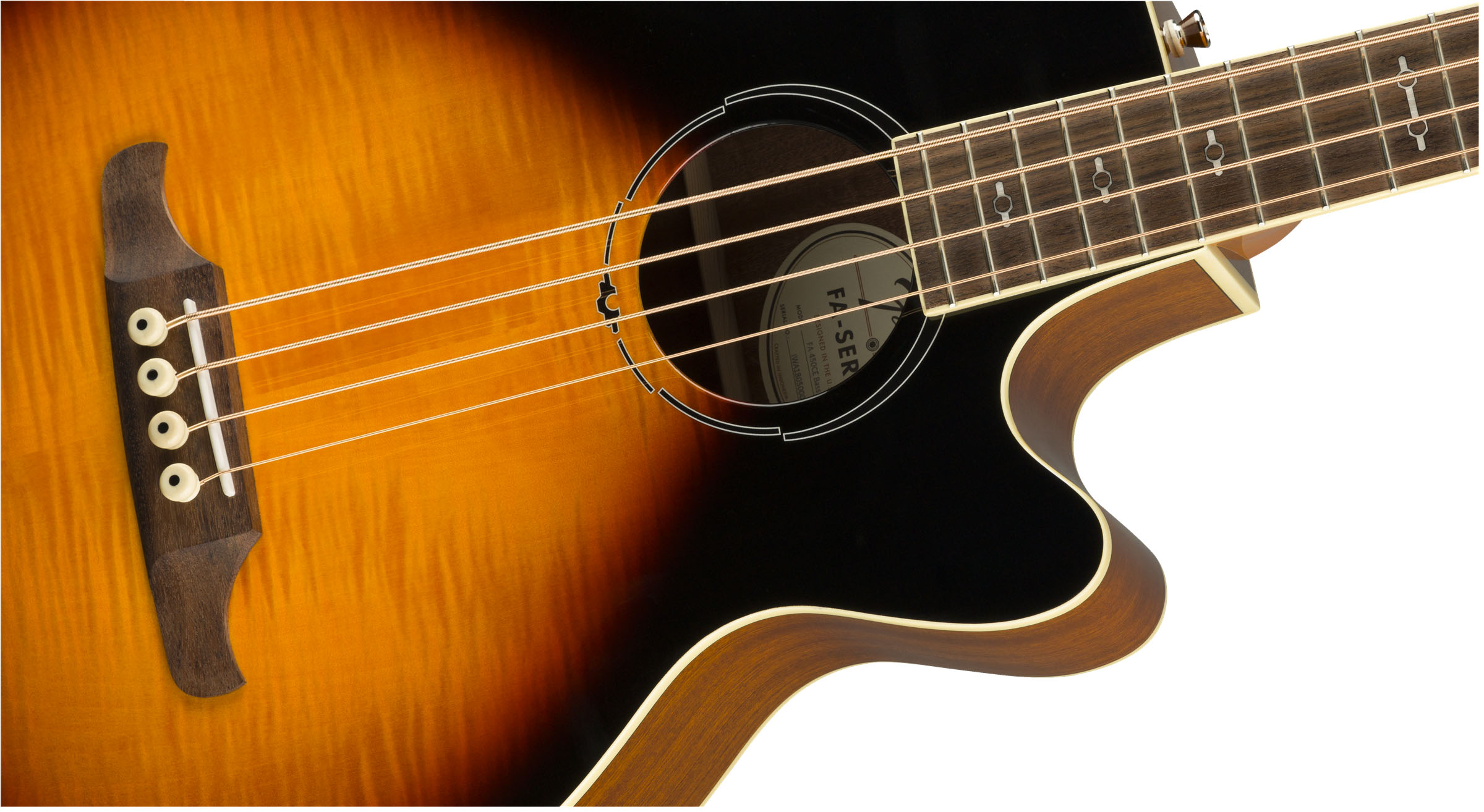 FA-450CE Bass, Laurel Fingerboard, 3-Color Sunburst - Image 5