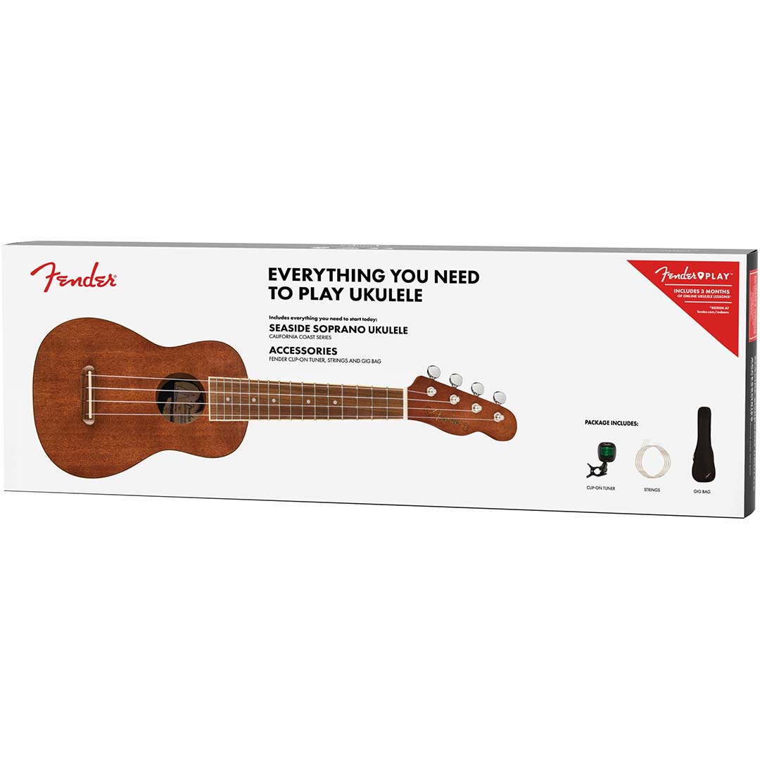 Seaside Soprano Ukulele Pack, Walnut Fingerboard, Natural - Image 2