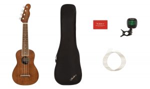 Seaside Soprano Ukulele Pack, Walnut Fingerboard, Natural