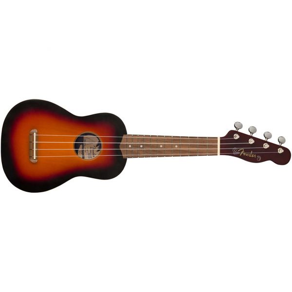 Venice Soprano Uke, Walnut Fingerboard, 2-Color Sunburst - Image 2