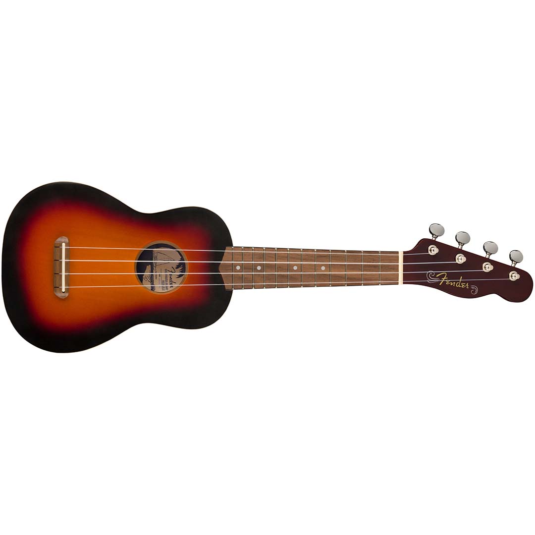 Venice Soprano Uke, Walnut Fingerboard, 2-Color Sunburst - Image 2