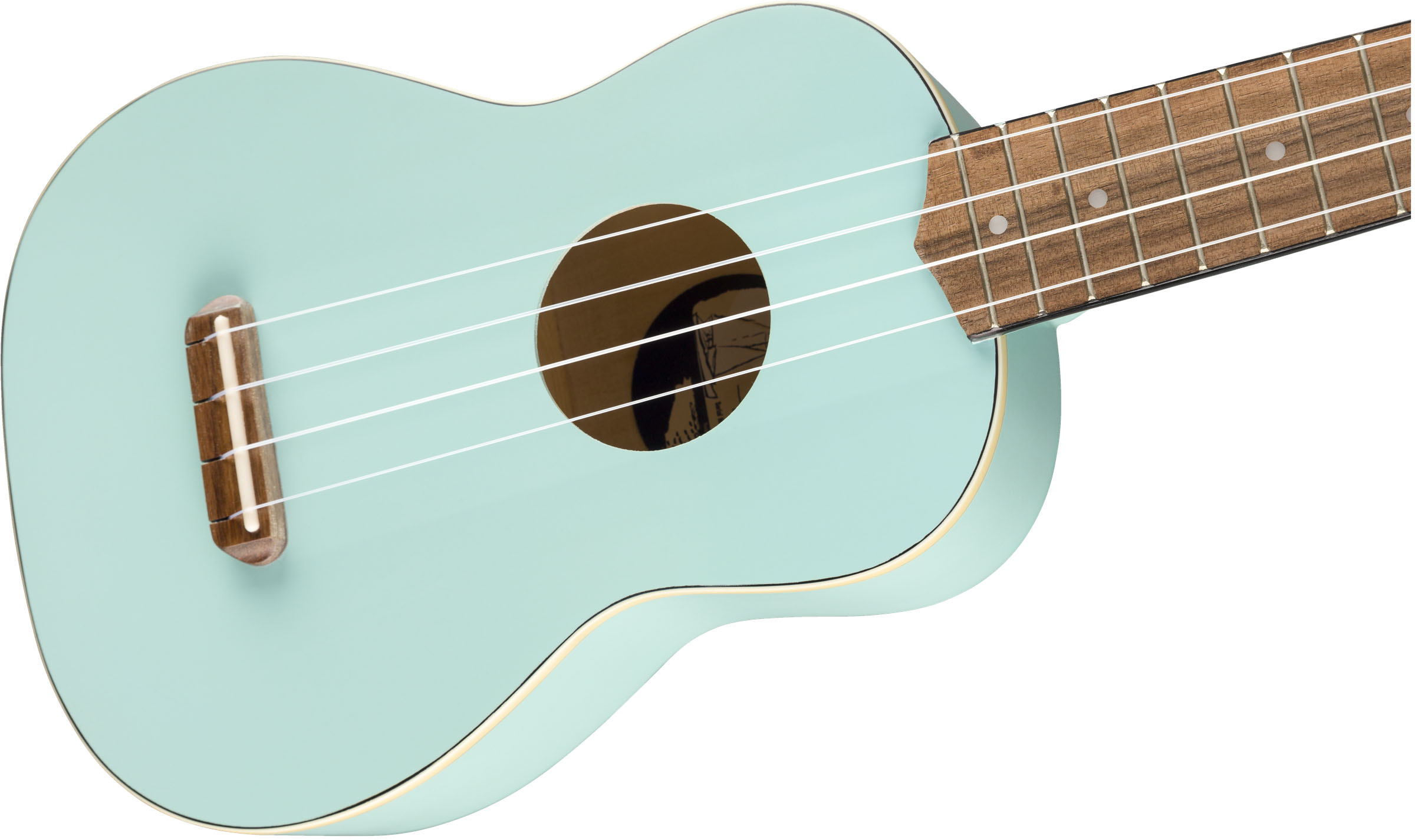 Venice Soprano Uke, Walnut Fingerboard, Daphne Blue - Image 6
