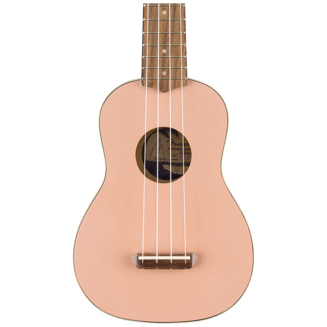 Venice Soprano Uke, Walnut Fingerboard, Shell Pink