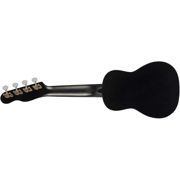 Venice Soprano Uke, Walnut Fingerboard, Black - Image 3