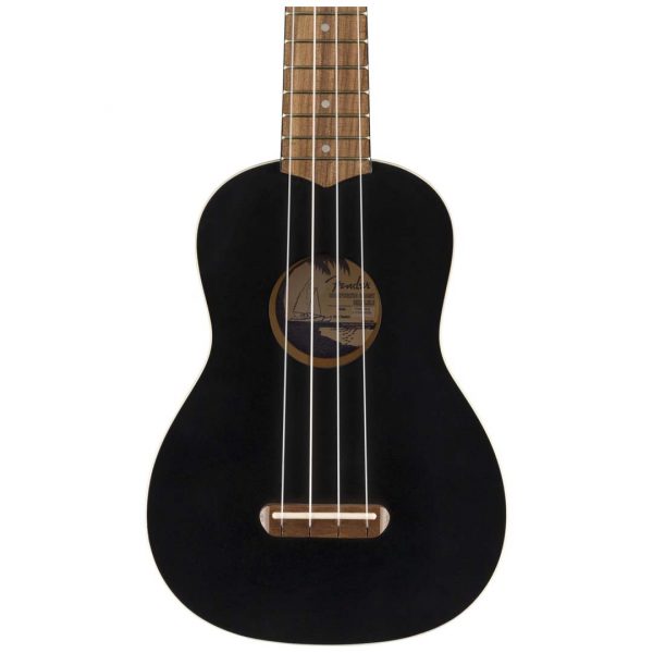 Venice Soprano Uke, Walnut Fingerboard, Black
