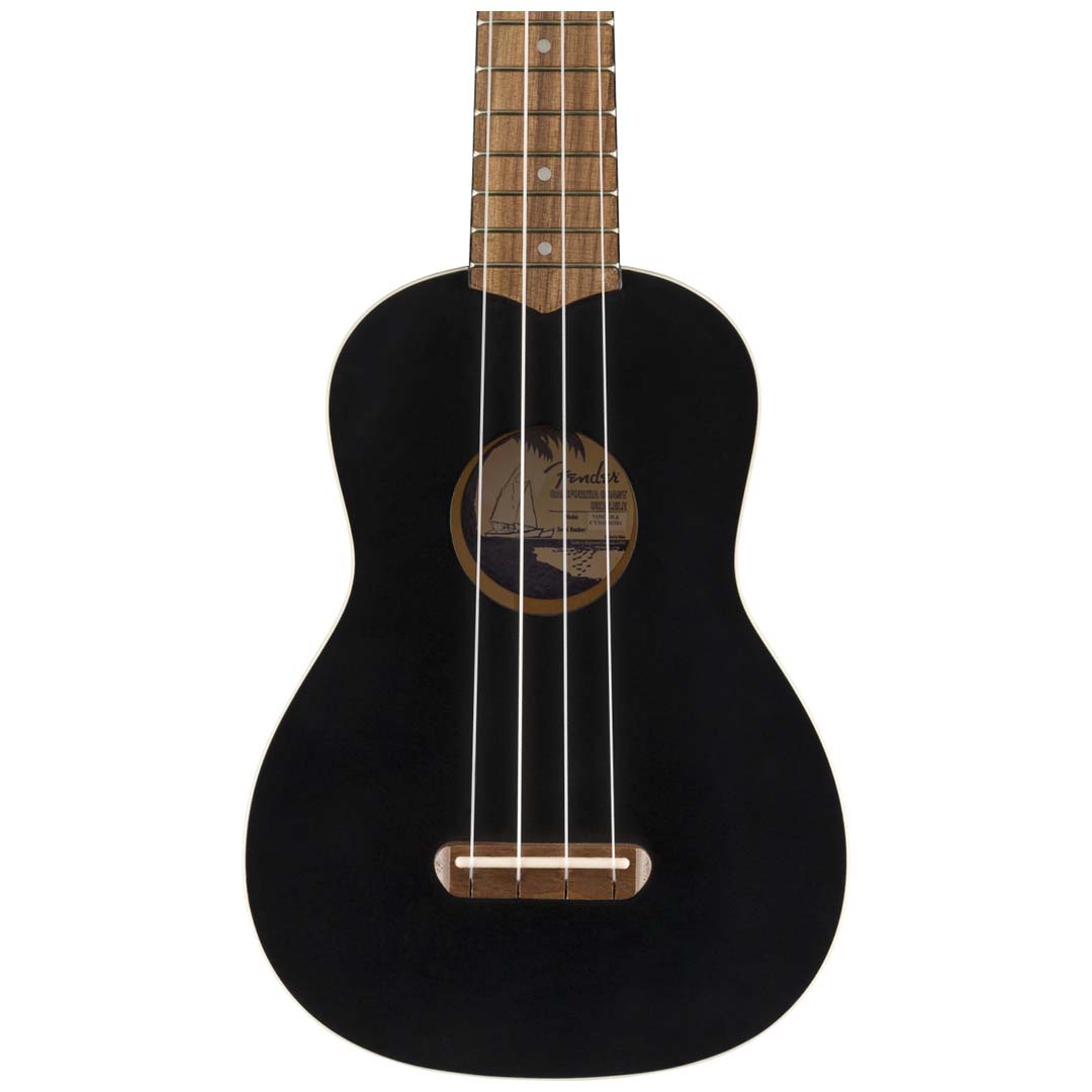 Venice Soprano Uke, Walnut Fingerboard, Black