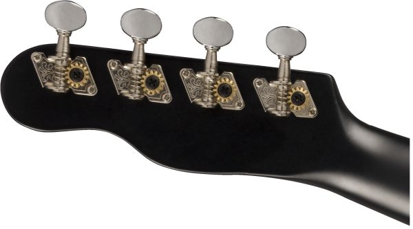 Venice Soprano Uke, Walnut Fingerboard, Black - Image 8