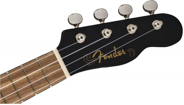 Venice Soprano Uke, Walnut Fingerboard, Black - Image 7
