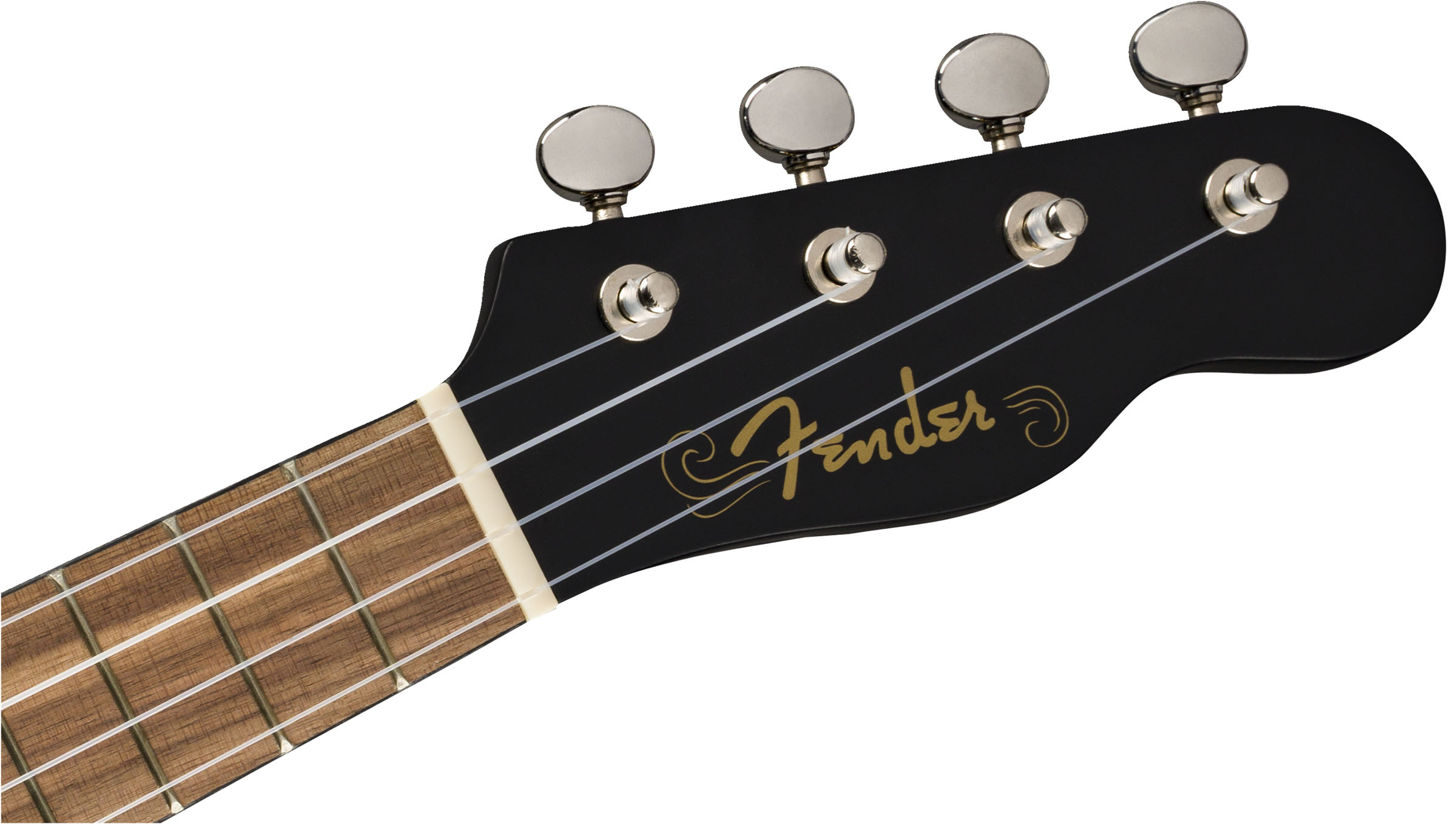 Venice Soprano Uke, Walnut Fingerboard, Black - Image 7