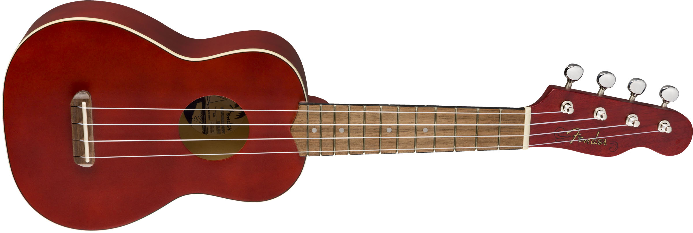 Venice Soprano Uke, Walnut Fingerboard, Cherry - Image 4