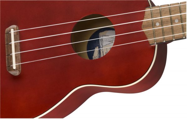 Venice Soprano Uke, Walnut Fingerboard, Cherry - Image 5